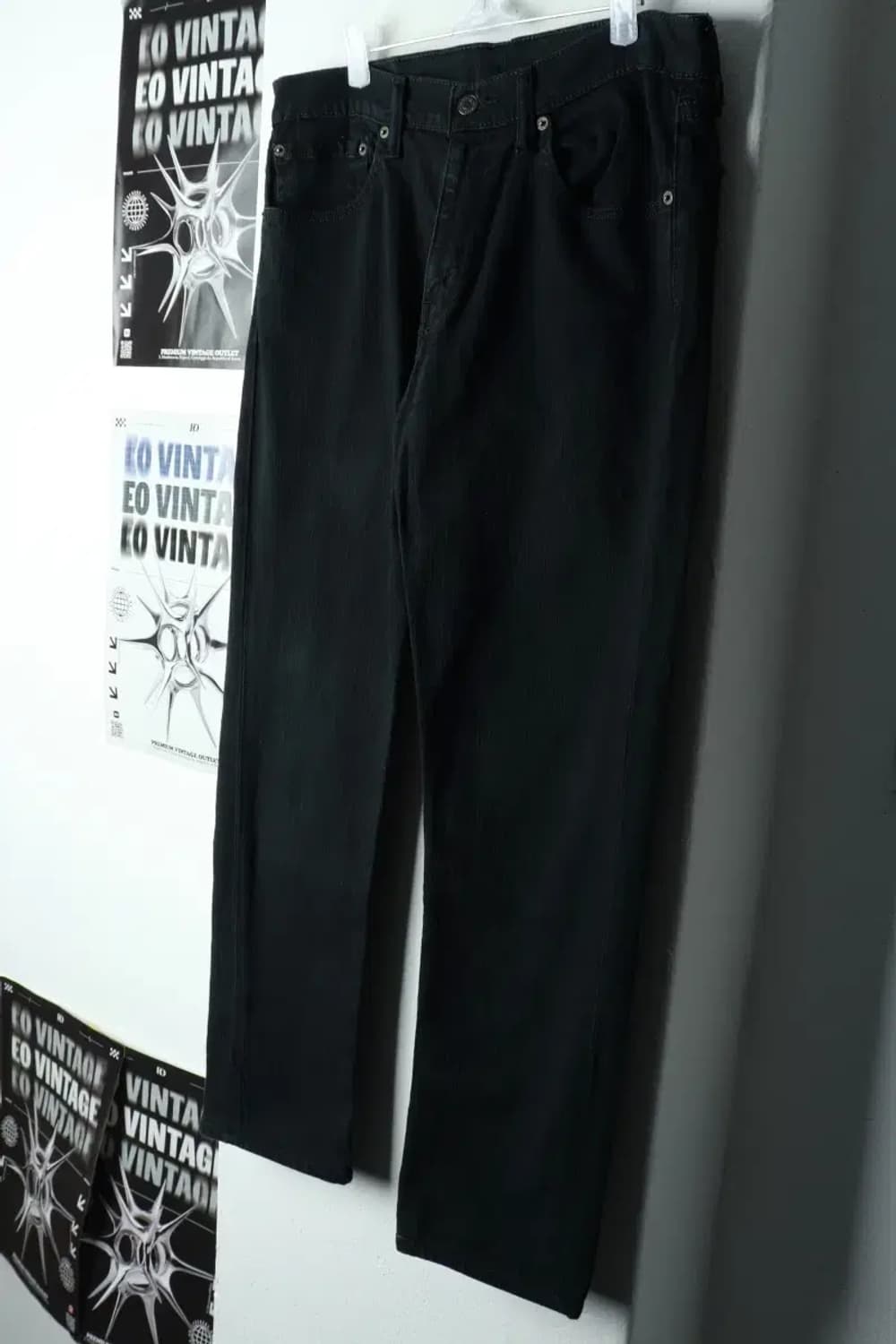 (L-XL) 리바이스 청바지 데님 블랙 기본핏-221E 상품이미지1