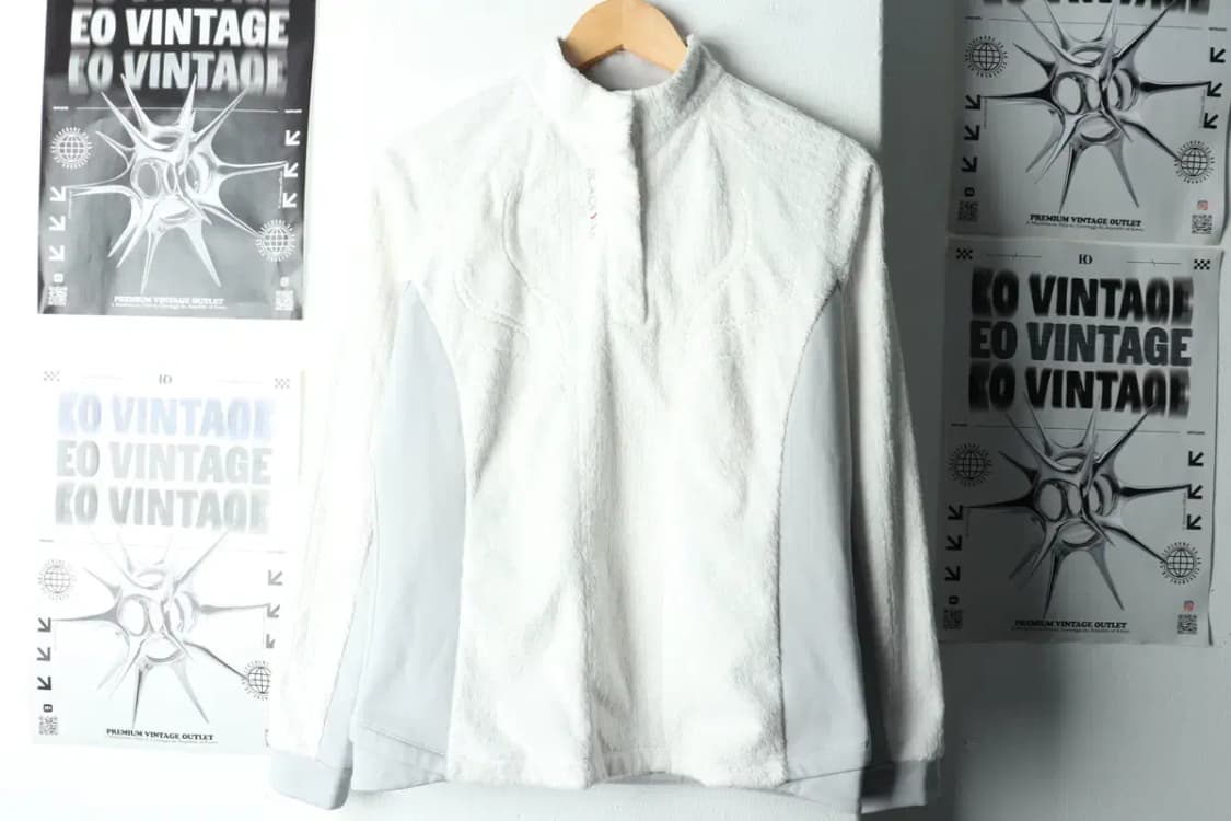 W(XL) 블랙야크 카라 긴팔티셔츠 후리스 화이트-15BDB 상품이미지3