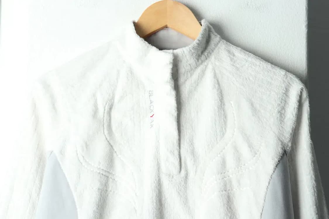 W(XL) 블랙야크 카라 긴팔티셔츠 후리스 화이트-15BDB 상품이미지4