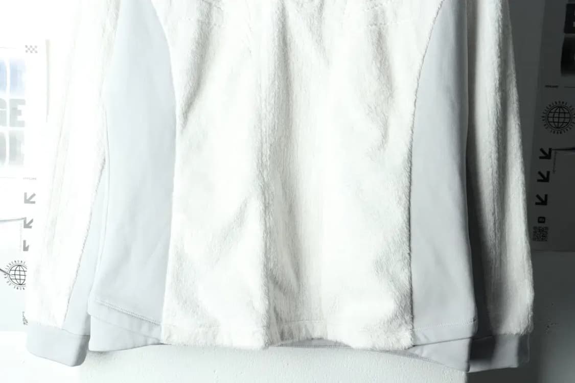 W(XL) 블랙야크 카라 긴팔티셔츠 후리스 화이트-15BDB 상품이미지5