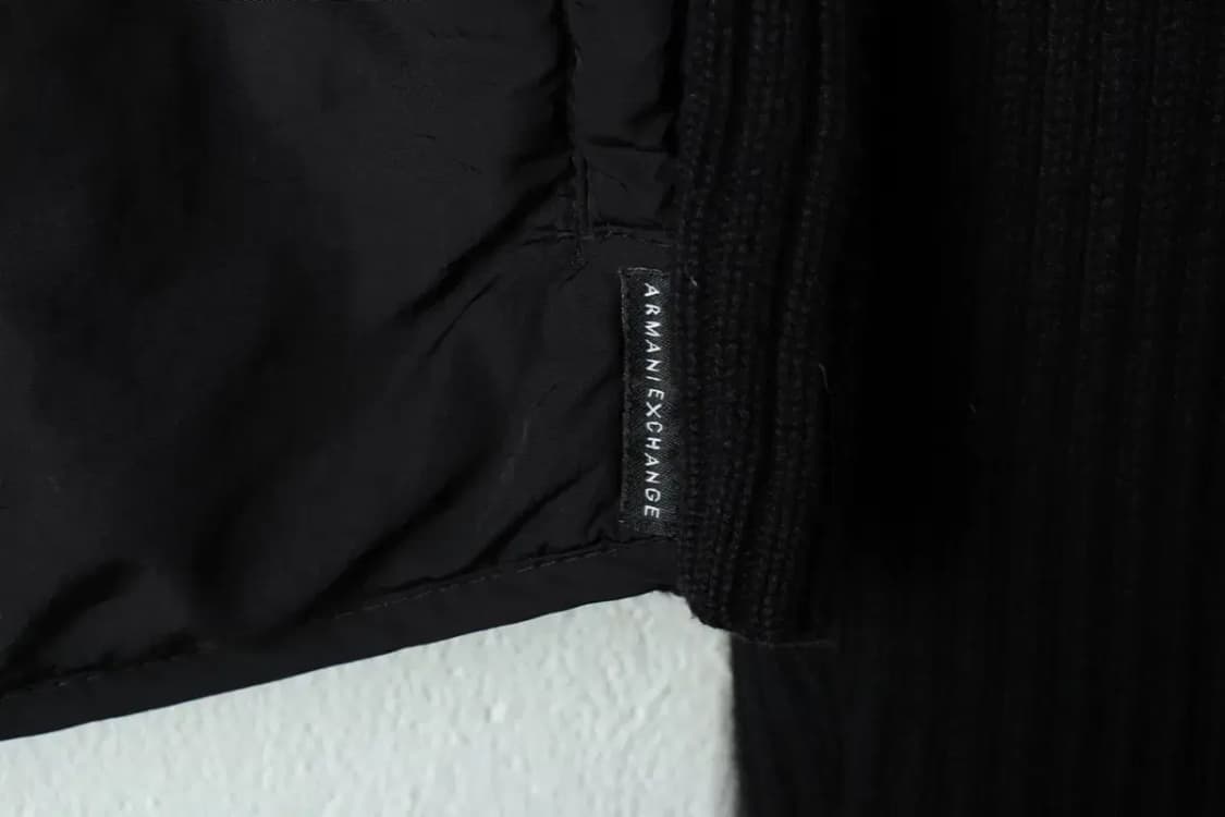 (S-M) 아르마니 집업 바람막이 점퍼자켓 니트 패딩 블랙-15BDD 상품이미지5