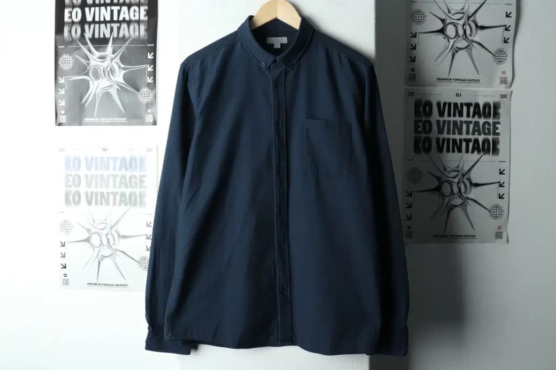 (M-L) 코스 셔츠 남방 네이비 포켓 무지-15BEA 상품이미지2