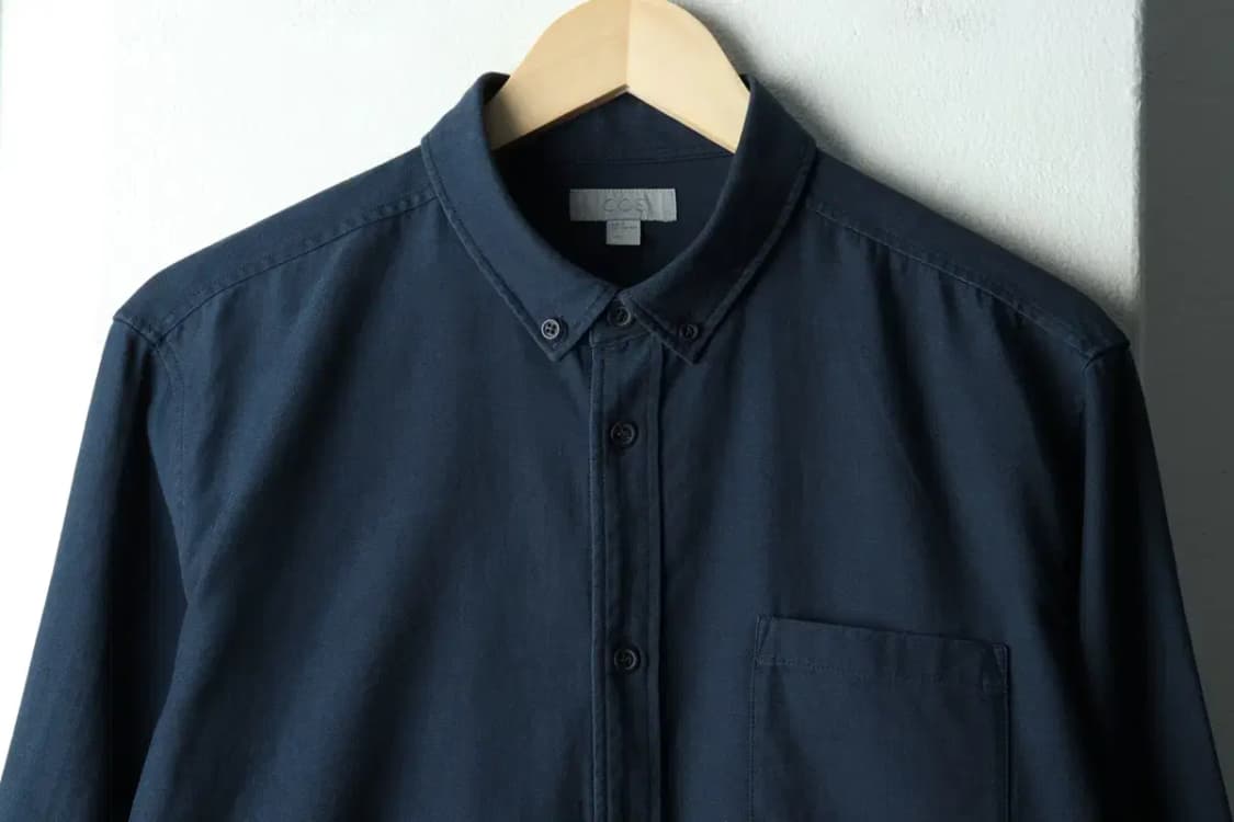 (M-L) 코스 셔츠 남방 네이비 포켓 무지-15BEA 상품이미지3