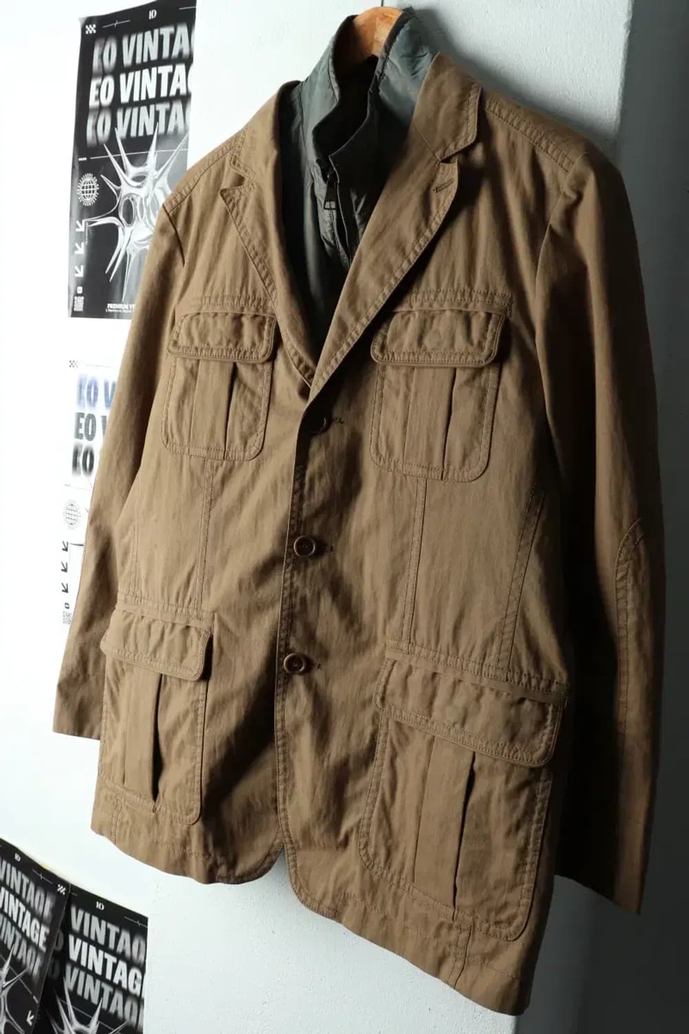 (L) 헨리코튼 집업 바람막이 점퍼자켓 작은오염 풀내피 브라운-15BEC 상품이미지1