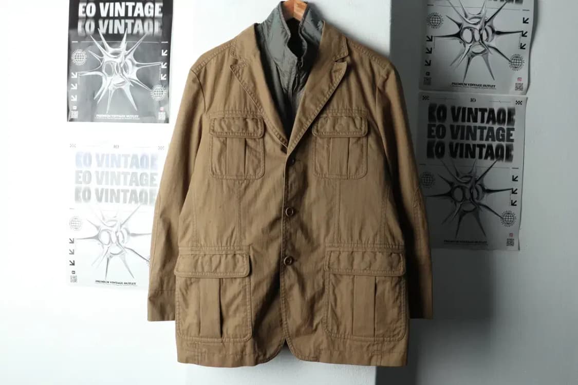 (L) 헨리코튼 집업 바람막이 점퍼자켓 작은오염 풀내피 브라운-15BEC 상품이미지2