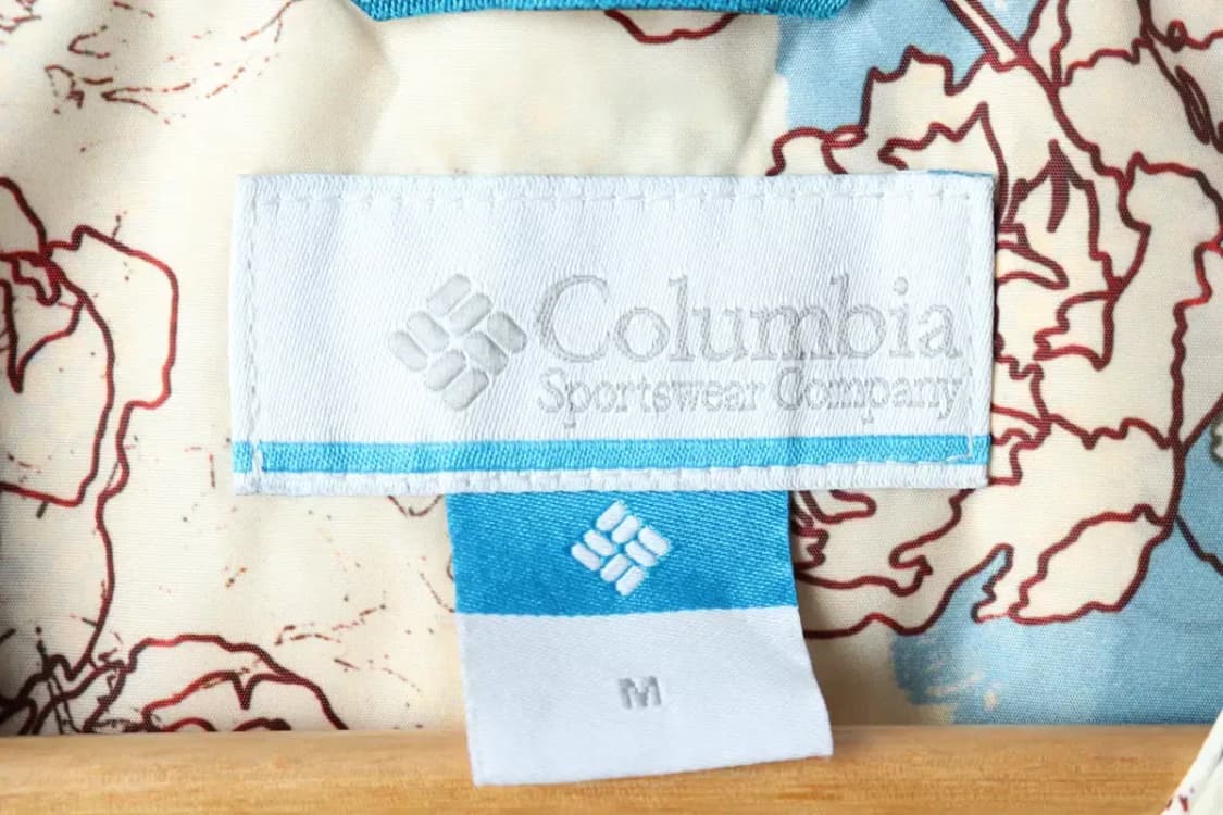 W(M-L) 컬럼비아 패딩 점퍼자켓 플라워 화이트 누빔-15BF1 상품이미지5