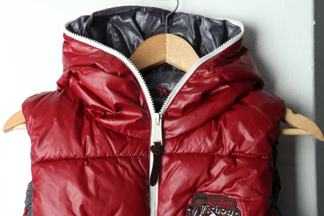 (S) 지프 패딩 점퍼자켓 조끼 버건디 올드스쿨-15BF9 상품이미지3