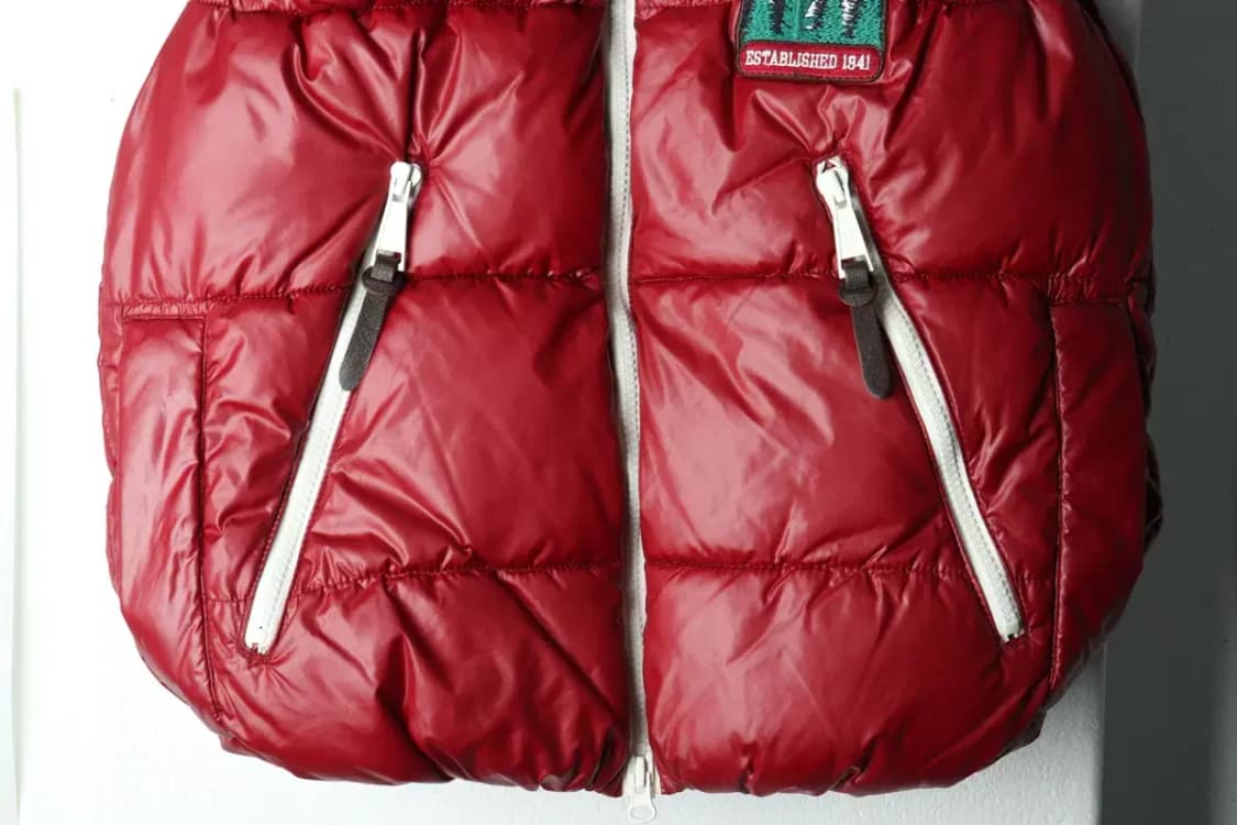 (S) 지프 패딩 점퍼자켓 조끼 버건디 올드스쿨-15BF9 상품이미지4