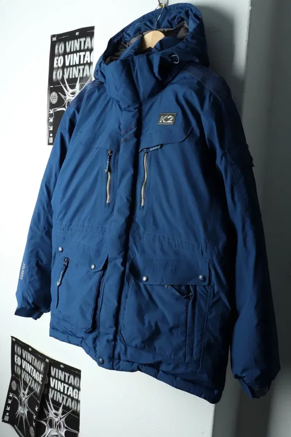 (L) K2 케이투 패딩 점퍼자켓 고어텍스 구스다운 블루-15BFE 상품이미지1