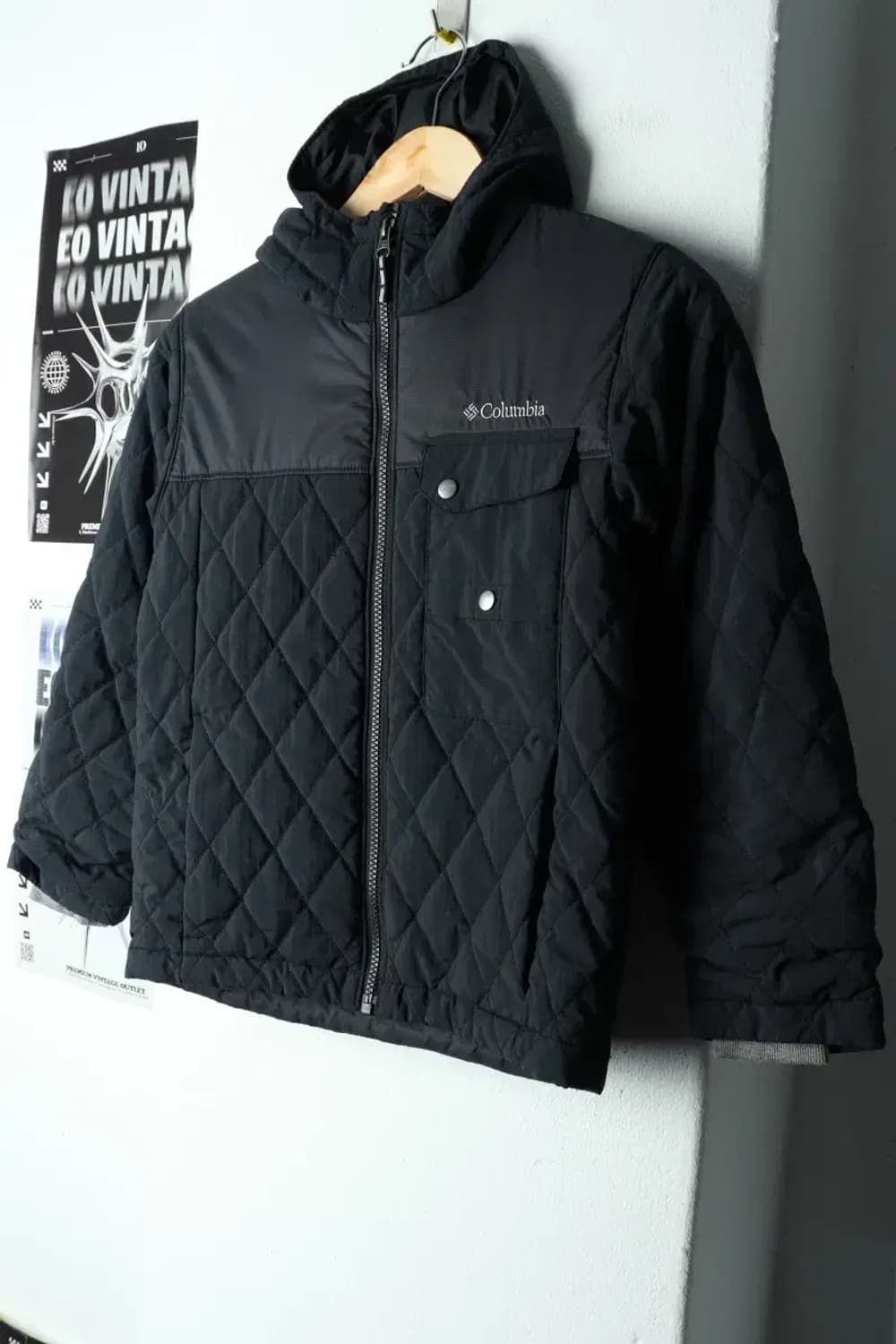 (S) 컬럼비아 패딩 점퍼자켓 아동 키즈 퀄팅 네이비-15C00 상품이미지1