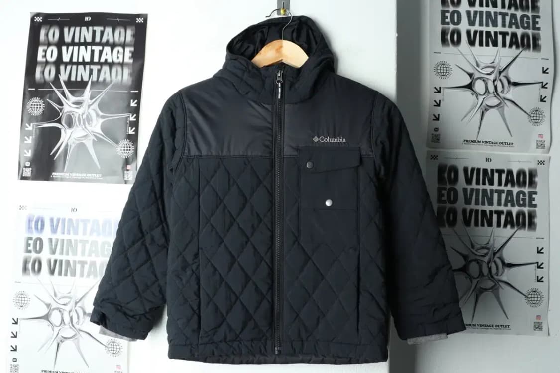 (S) 컬럼비아 패딩 점퍼자켓 아동 키즈 퀄팅 네이비-15C00 상품이미지2