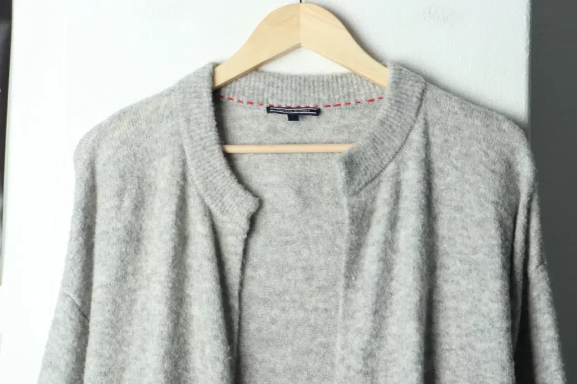 W(S-M) 타미힐피거 니트 가디건 그레이 울 롱-15C6E 상품이미지3