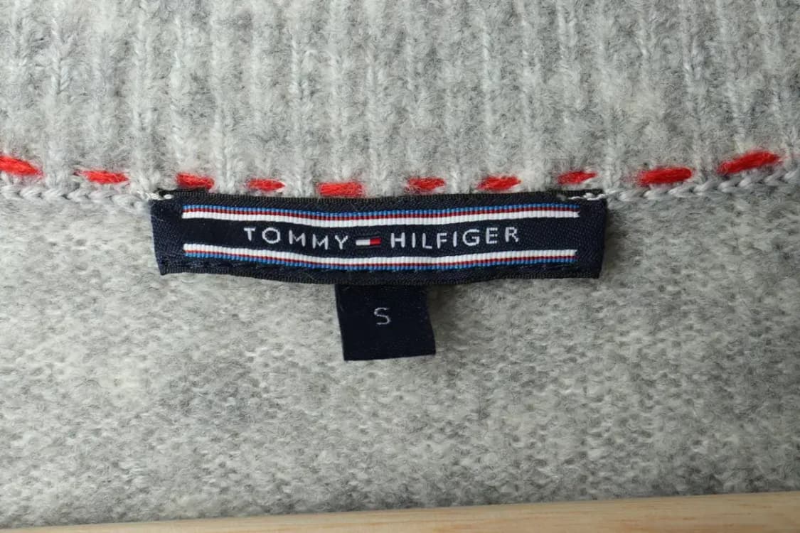 W(S-M) 타미힐피거 니트 가디건 그레이 울 롱-15C6E 상품이미지6