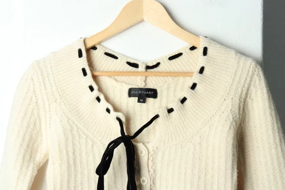 W(M) 질스튜어트 니트 가디건 베이지 울-15C6F 상품이미지3