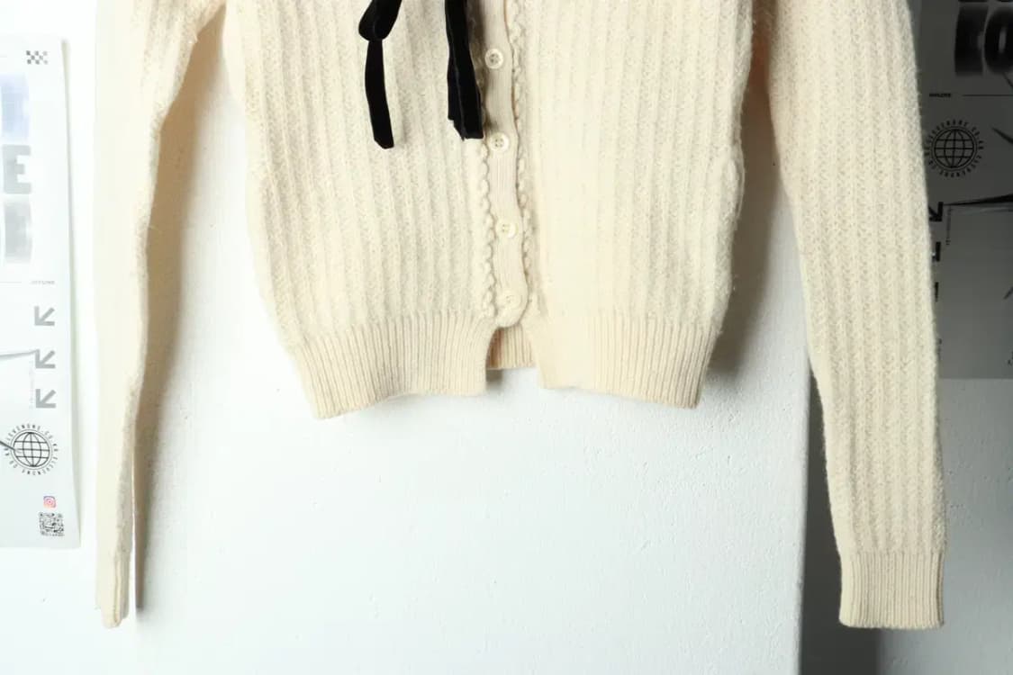 W(M) 질스튜어트 니트 가디건 베이지 울-15C6F 상품이미지4