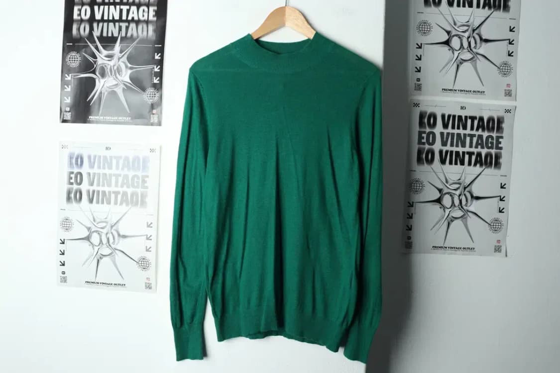 W(L) 브랜드빈티지 니트 쿠즈텡 그린 울-15C72 상품이미지2