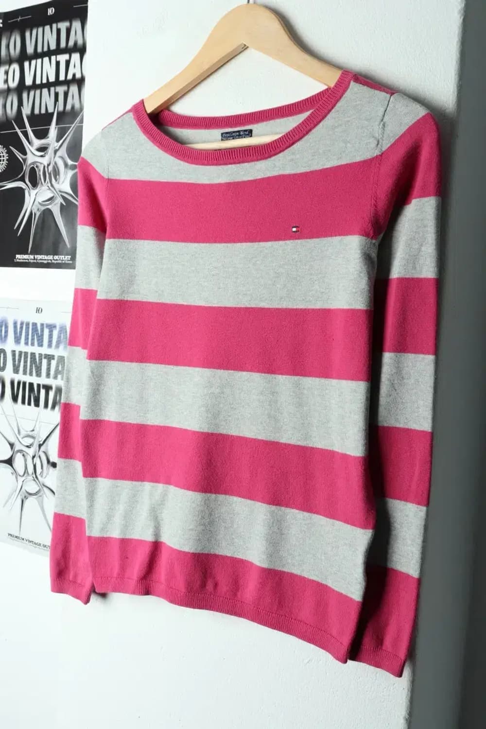 W(S) 타미힐피거 니트 스트라이프 핑크-15C75 상품이미지1