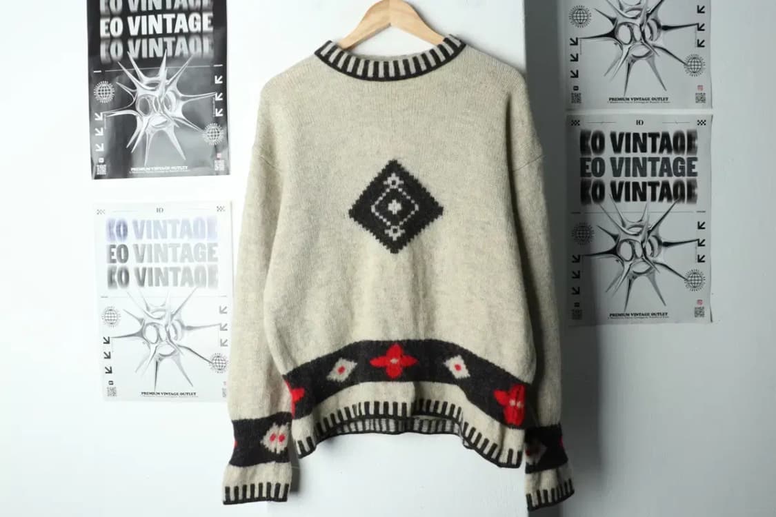 W(F) 베네통 니트 베이지 울 이태리-15C77 상품이미지2