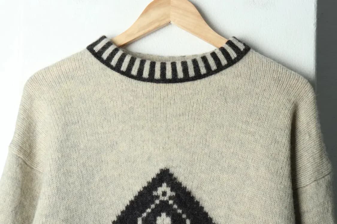 W(F) 베네통 니트 베이지 울 이태리-15C77 상품이미지3