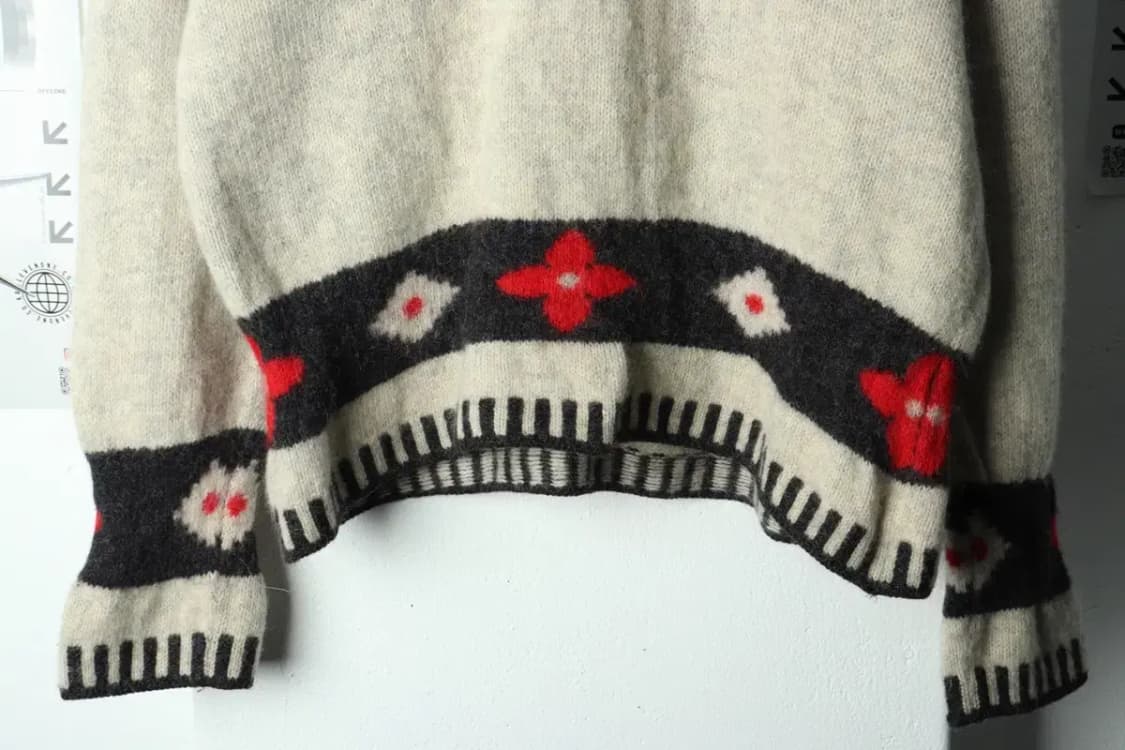 W(F) 베네통 니트 베이지 울 이태리-15C77 상품이미지4