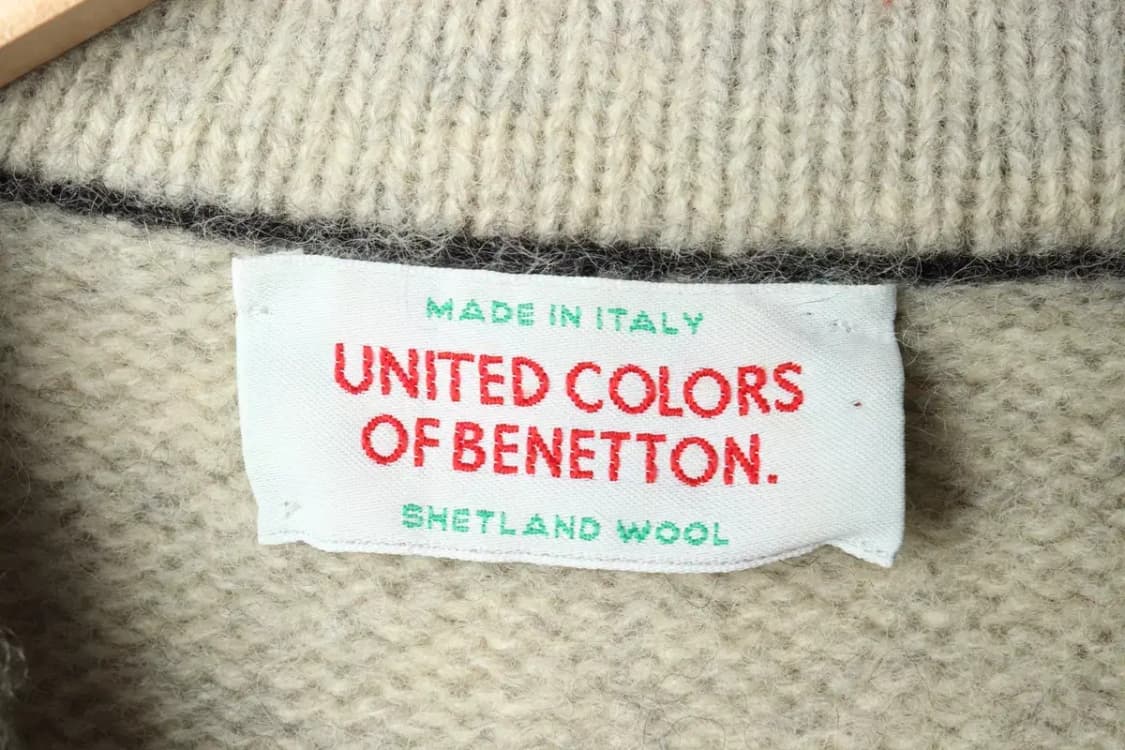 W(F) 베네통 니트 베이지 울 이태리-15C77 상품이미지5