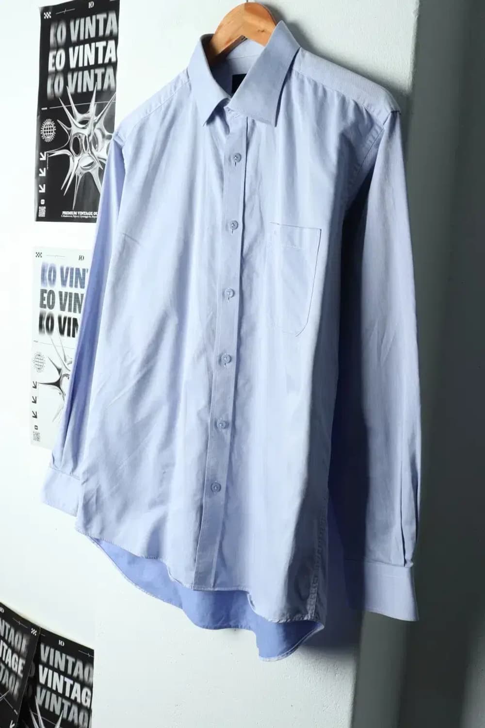 (L) 랑방 셔츠 남방 소라 무지-15C7C 상품이미지1