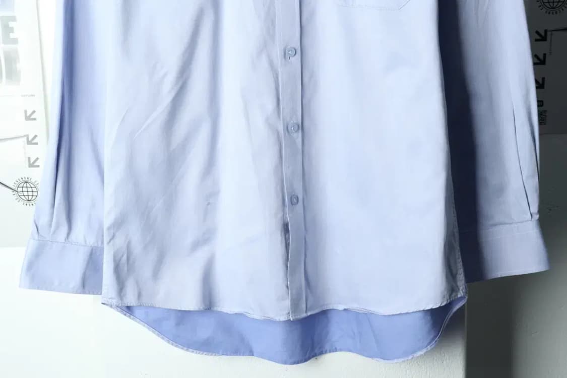 (L) 랑방 셔츠 남방 소라 무지-15C7C 상품이미지4