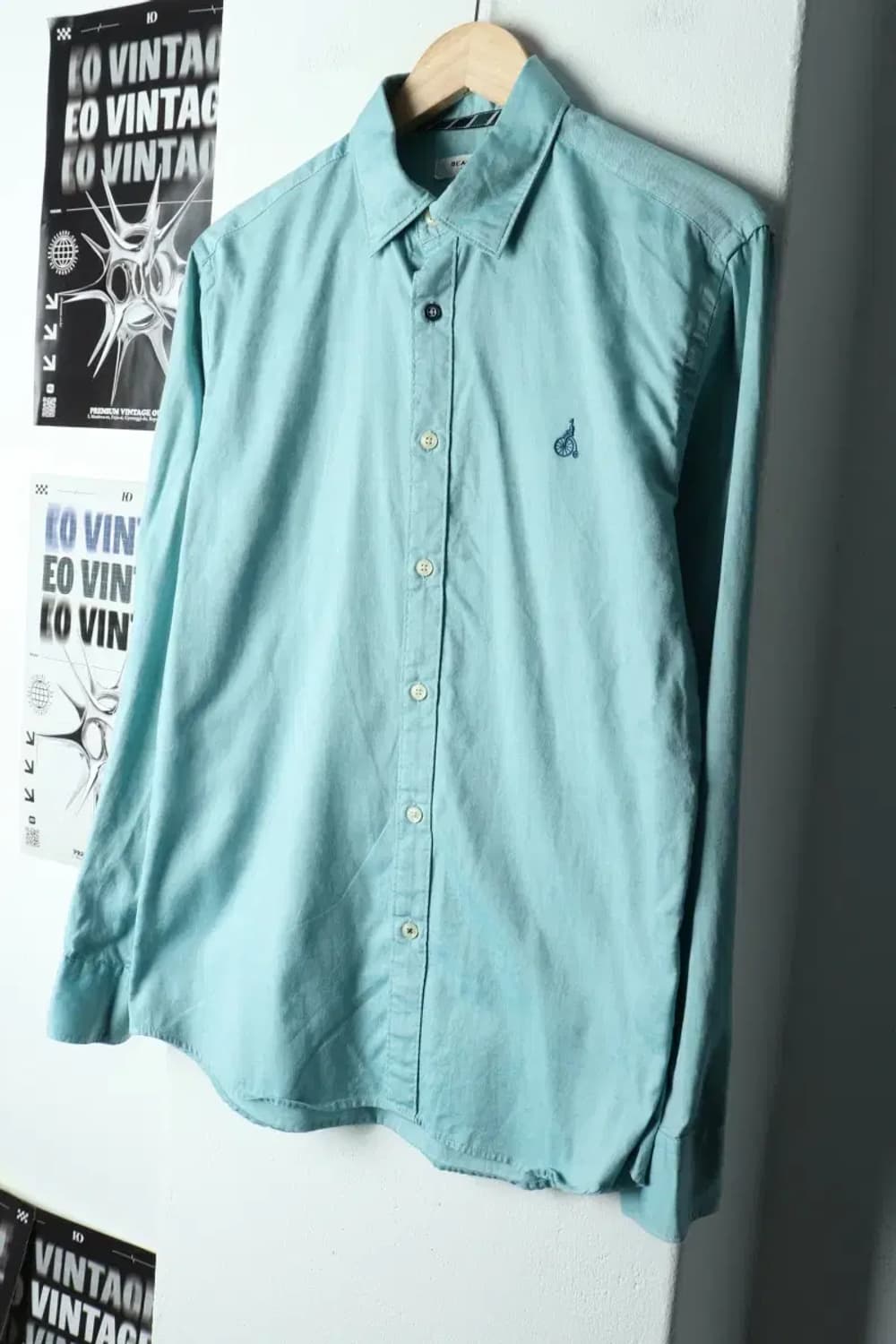 (L) 빈폴 셔츠 남방 연블루 무지 로고-15C7D 상품이미지1