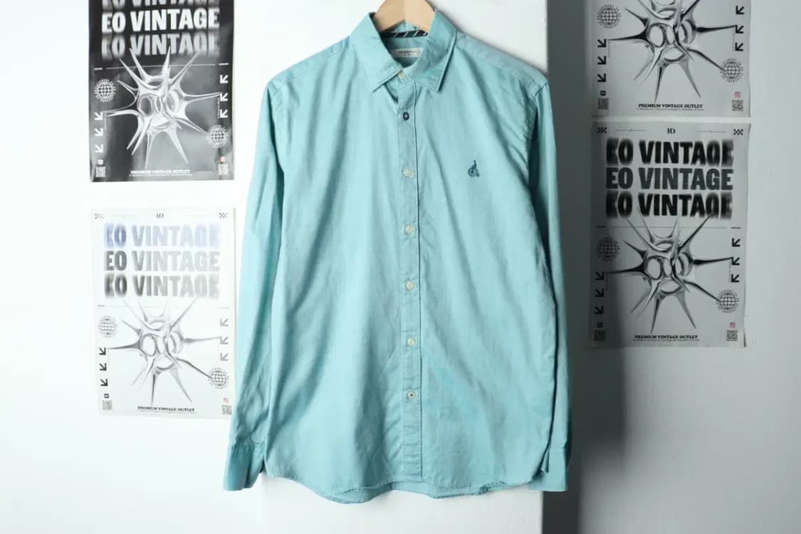 (L) 빈폴 셔츠 남방 연블루 무지 로고-15C7D 상품이미지2