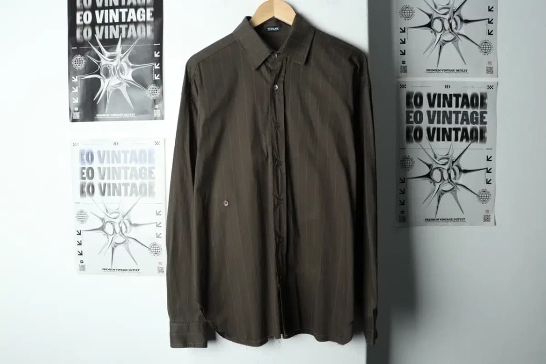 (F) 브랜드빈티지 셔츠 남방 더일마 스트라이프 차콜-15C7F 상품이미지2