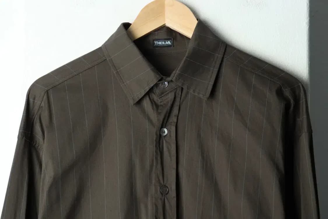 (F) 브랜드빈티지 셔츠 남방 더일마 스트라이프 차콜-15C7F 상품이미지3