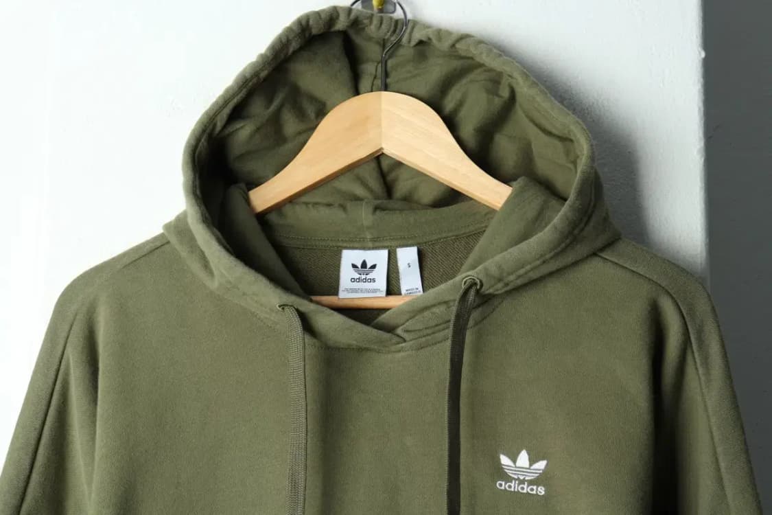 W(S) 아디다스 후드티셔츠 오리지널 카키 크롭-15C81 상품이미지3
