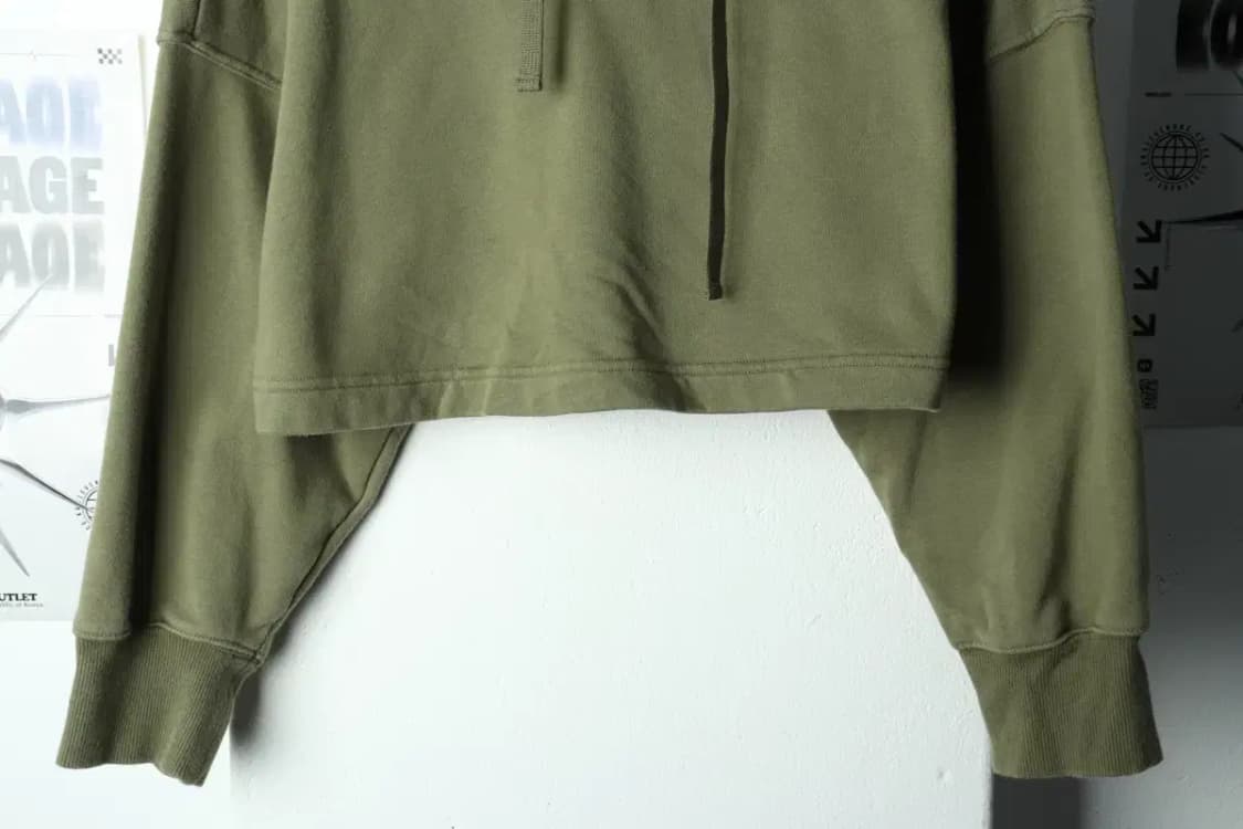 W(S) 아디다스 후드티셔츠 오리지널 카키 크롭-15C81 상품이미지4