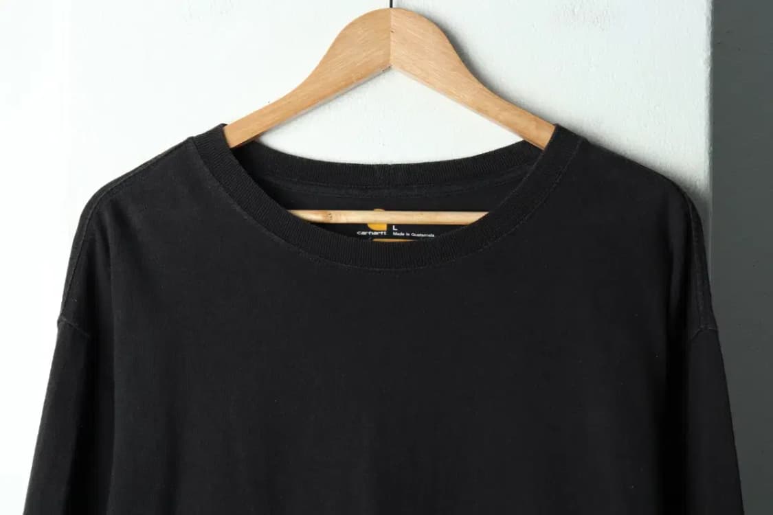 (L-XL) 칼하트 긴팔티셔츠 레터링 블랙-15C85 상품이미지3