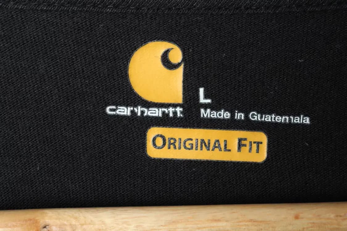 (L-XL) 칼하트 긴팔티셔츠 레터링 블랙-15C85 상품이미지6