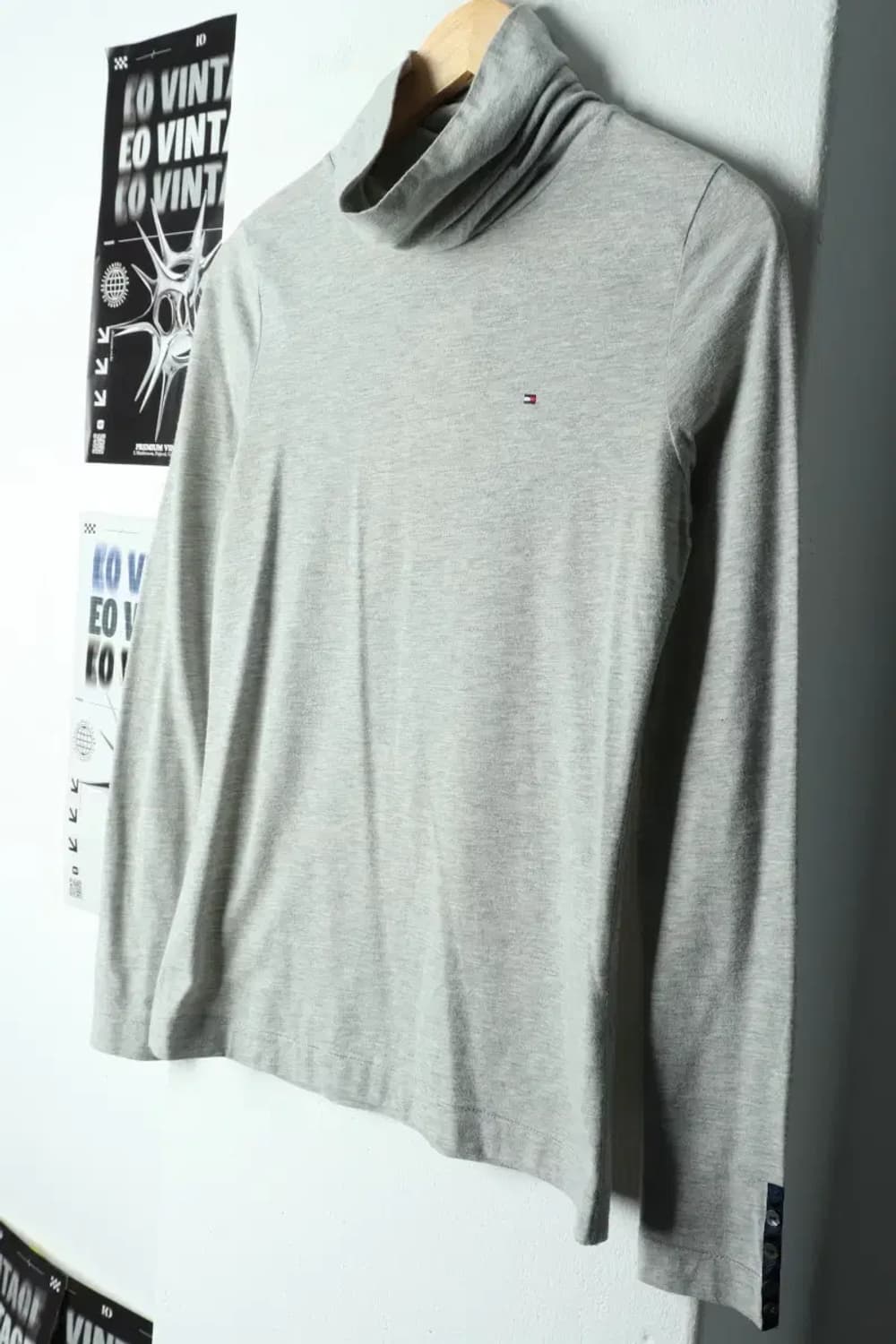 W(S-M) 타미힐피거 긴팔티셔츠 목폴라 그레이-15C87 상품이미지1