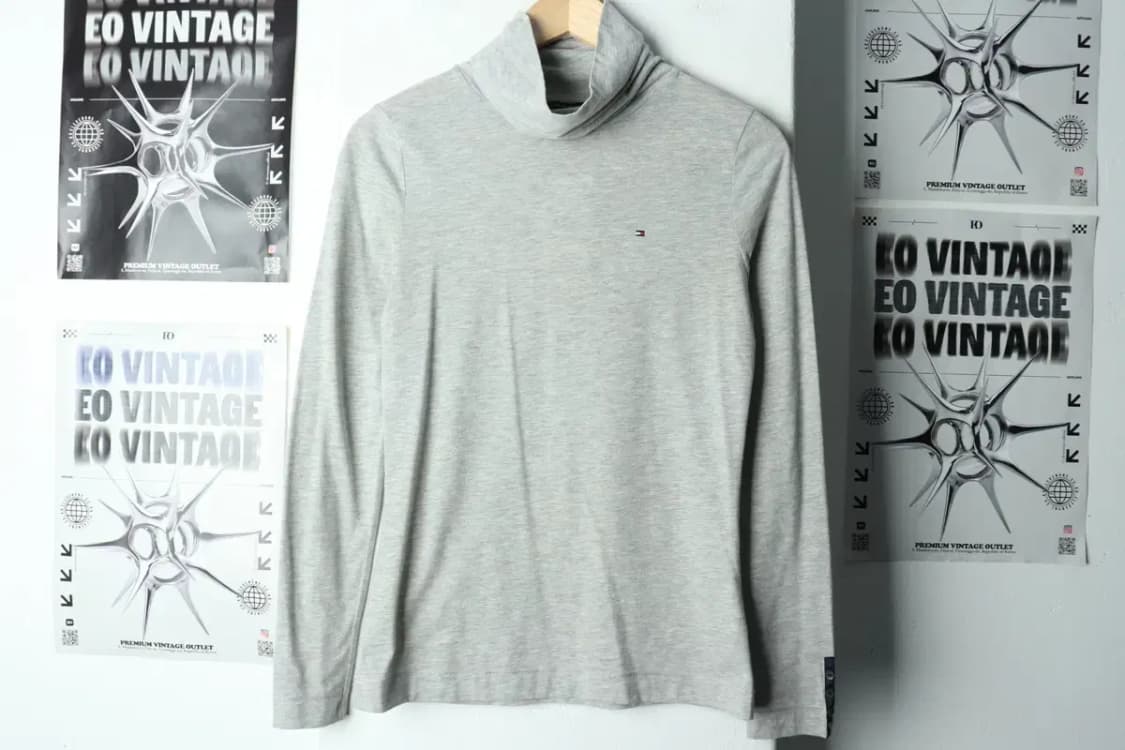 W(S-M) 타미힐피거 긴팔티셔츠 목폴라 그레이-15C87 상품이미지2