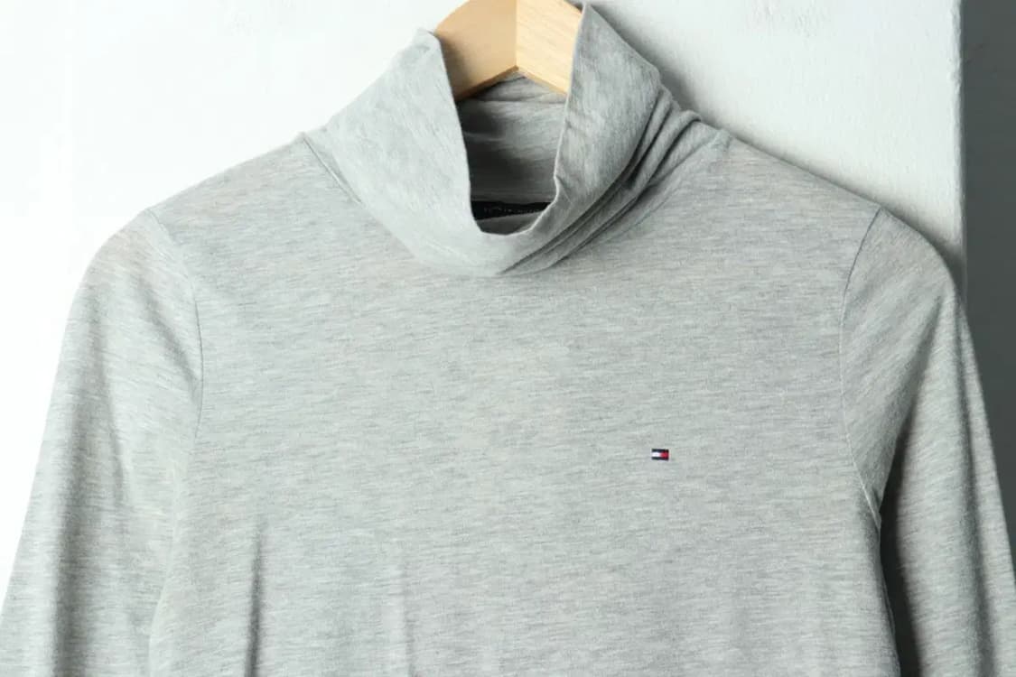 W(S-M) 타미힐피거 긴팔티셔츠 목폴라 그레이-15C87 상품이미지3