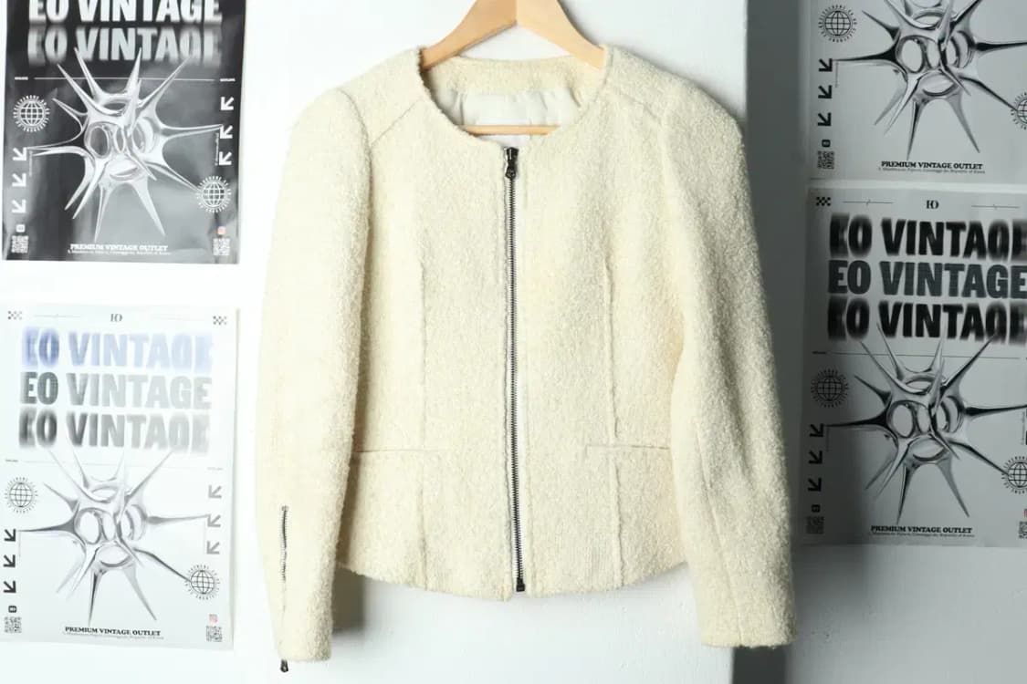 W(S) 클럽모나코 집업 바람막이 점퍼자켓 한섬 부클 아이보리-15C88 상품이미지2