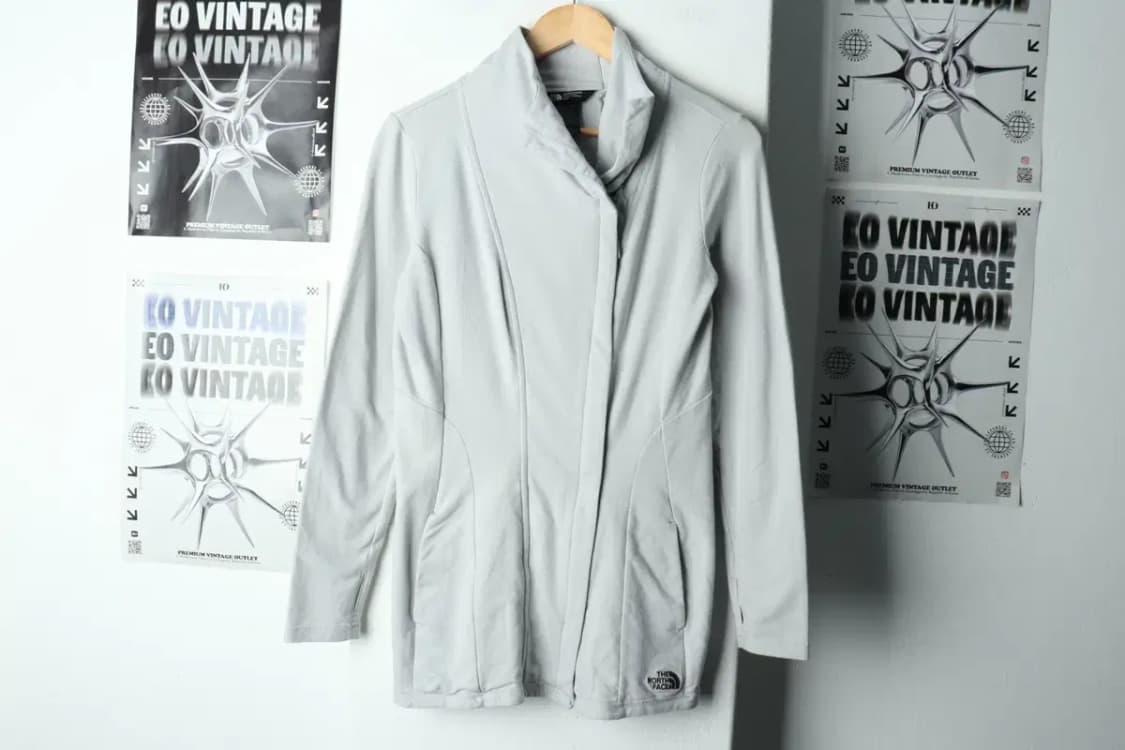 W(M-L) 노스페이스 집업 바람막이 점퍼자켓 그레이 유니크-15C8A 상품이미지2