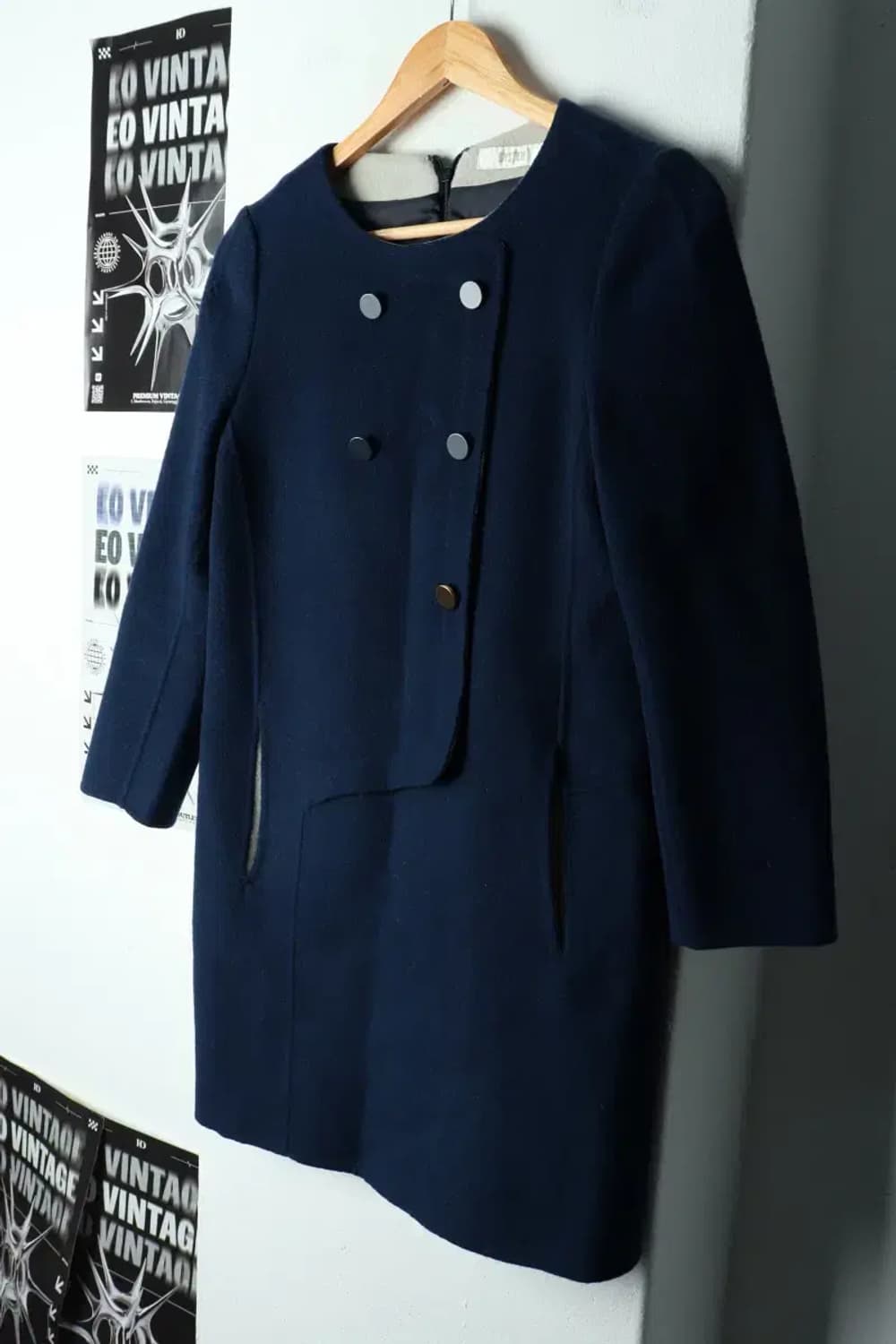 W(S) 시스템 드레스 원피스 한섬 블루 울-15C93 상품이미지1