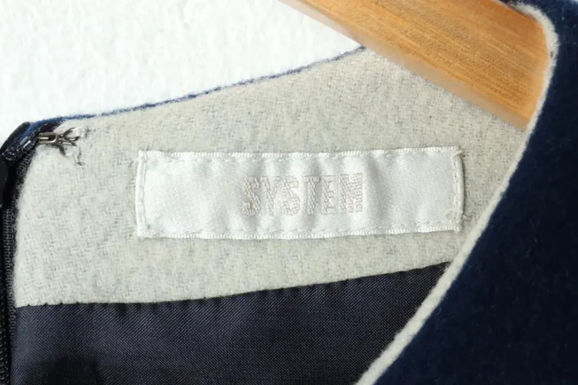 W(S) 시스템 드레스 원피스 한섬 블루 울-15C93 상품이미지6