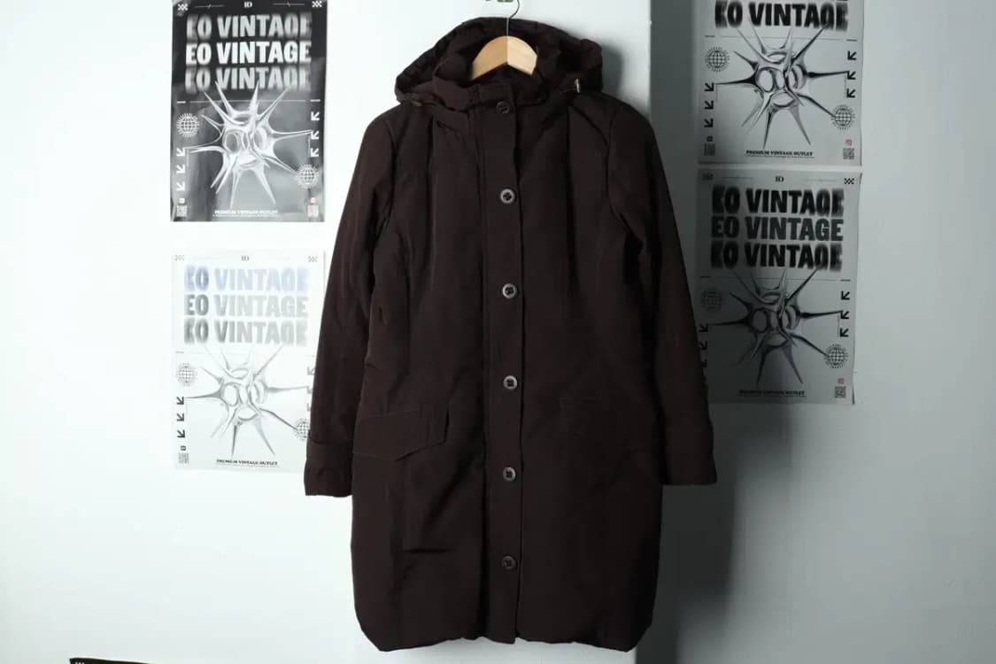 W(S-M) 타미힐피거 패딩 점퍼자켓 브라운 롱 야상-15C95 상품이미지2