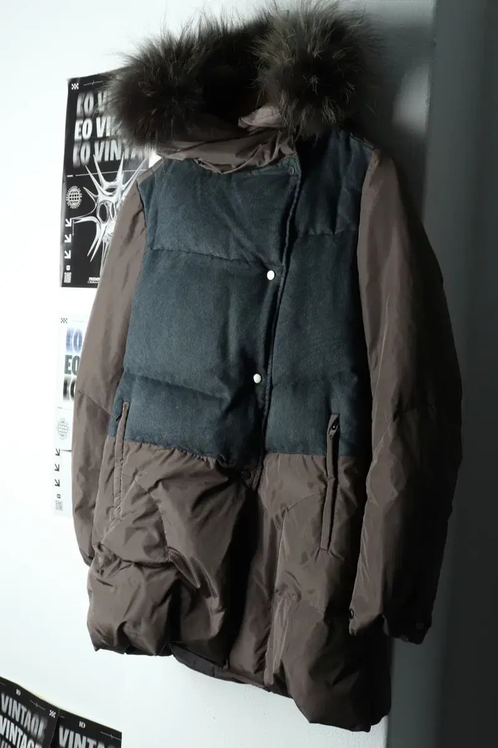 W(S) 시스템 패딩 점퍼자켓 한섬 덕다운 오리털 카키-15D07 상품이미지1