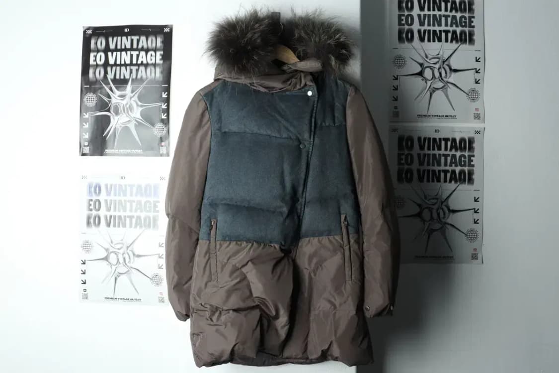 W(S) 시스템 패딩 점퍼자켓 한섬 덕다운 오리털 카키-15D07 상품이미지2