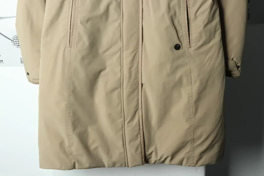 W(L) 헤드 패딩 점퍼자켓 덕다운 베이지 롱-15D08 상품이미지4