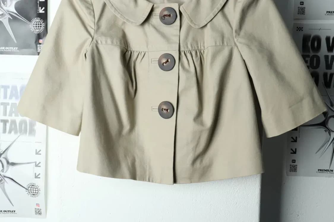 W(S) 타미힐피거 집업 바람막이 점퍼자켓 베이지 크롭-15D0F 상품이미지4