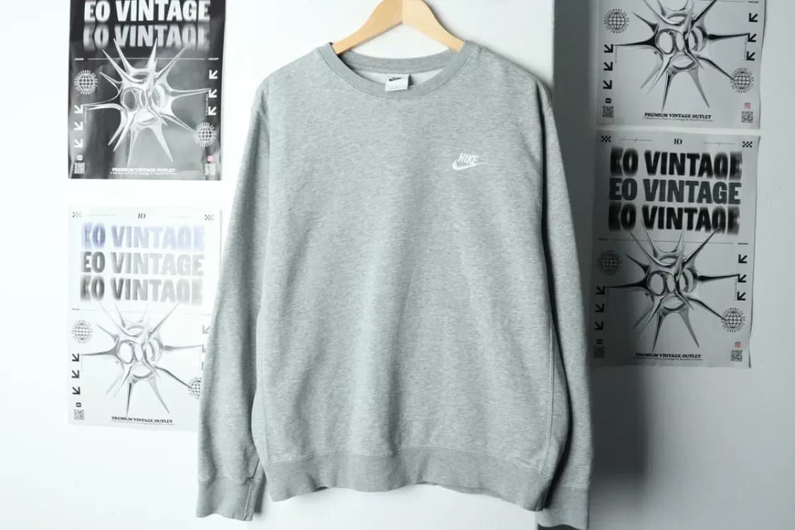 (L) 나이키 맨투맨 티셔츠 그레이 로고 기본-15D11 상품이미지2