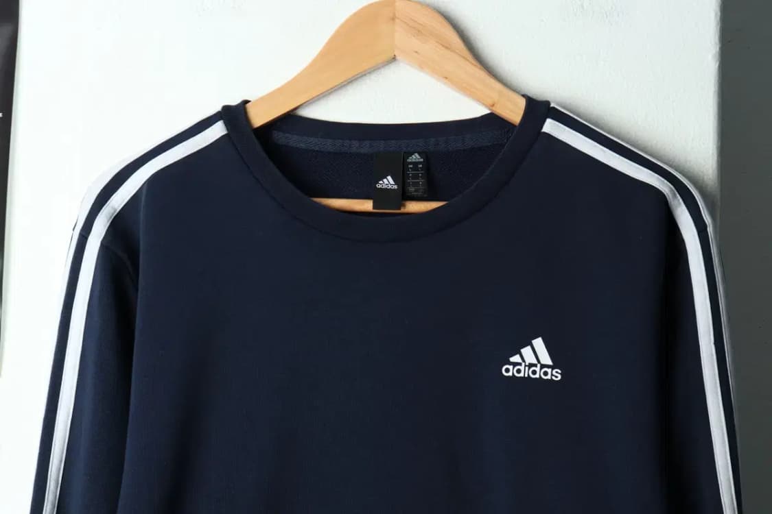 (L-XL) 아디다스 맨투맨 티셔츠 네이비 삼선 올드스쿨-15D12 상품이미지3