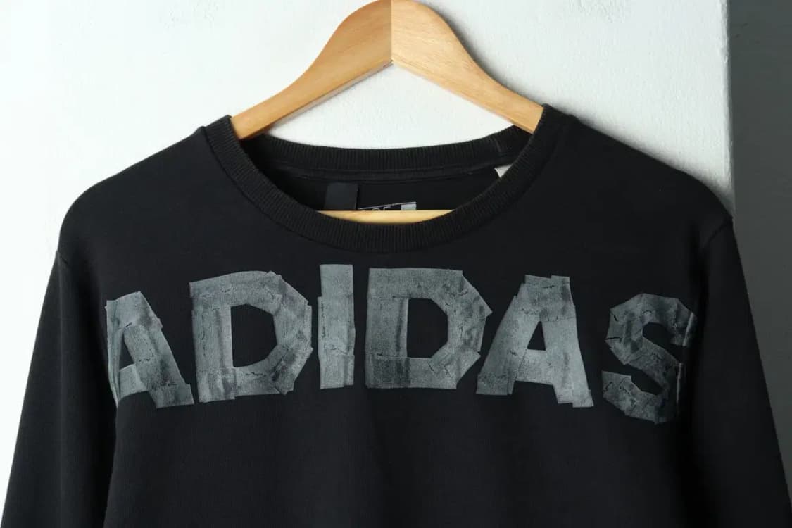 (XL) 아디다스 맨투맨 티셔츠 빅로고 블랙 올드스쿨-15D14 상품이미지3